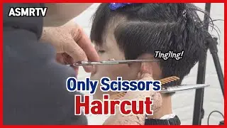 Scissors Shingling Haircut ASMR  (3 hours)