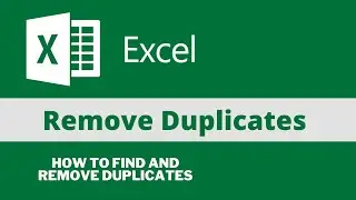 Excel Tutorial for Beginners  - Find and Remove duplicates