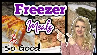 Dump & Go FREEZER MEALS to make in the Crockpot! | Make Ahead Slow Cooker Recipes |  & Meet my Baby!