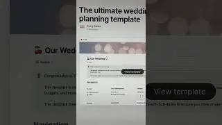 Wedding planning in Notion 💒 #chapter2 #weddingplanning #notion #notionlovestories