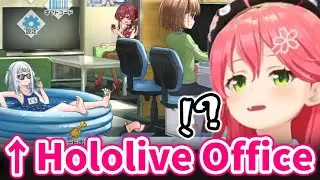 Miko notices Gura is in the swimming pool in Hololive Office【Hololive/Eng sub】