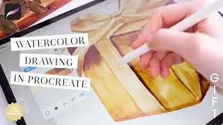 Watercolor Procreate Brushes / Drawing Gift / Digital Watercolor Tutorial