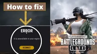 How to fix pubg pc lite showing (Error it is not available in your region)