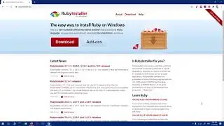 How to Install Ruby 2.6 on Windows 10 and Write and Execute .rb Script