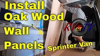 Sprinter van Build Installing Oak Wood Walls - Plumbing Fix