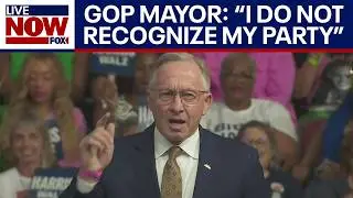 Republican mayor bashes GOP, Donald Trump while speaking at Harris, Walz rally | LiveNOW from FOX