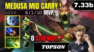 PATCH 7.33b - TOPSON GOD Medusa Mid Lane Gameplay - Dota 2 Full Match Gameplay