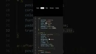 Animated Navbar using html css #css #coding #programming #webdesign  #shorts