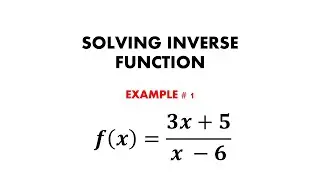 INVERSE FUNCTION EX. 1 // GENERAL MATHEMATICS //TAGALOG