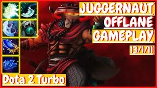 Juggernaut 13/1/11 [OFFLANE] [Gameplay DOTA 2 Turbo] 7.32