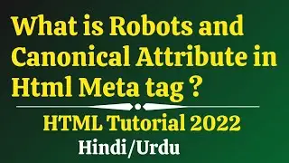 SEO Meta Tag - Robots and Canonical ( link, href, content ) Attribute in Meta Tag | w3school #42