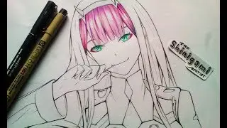 How to Draw Zero two || Darling In The Franxx