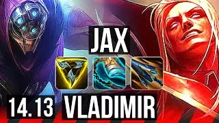 JAX vs VLADIMIR (TOP) | 8 solo kills, 1900+ games, 12/2/4 | NA Master | 14.13