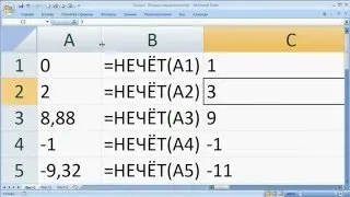 как ... работает функция округления НЕЧЁТ() в Excel