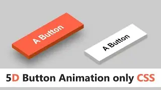 5D Button Animation making with HTML and CSS || no JavaScript || 2022