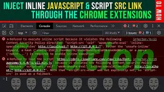 How To Inject Inline JavaScript And Script Src Link Into Any Website - Chrome Extension Manifest V3