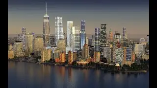 3D Manhattan, evening