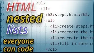 HTML nested lists