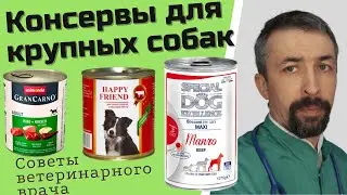 Консервы для крупных собак