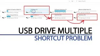 Multiple shortcut letters appearing when inset USB drive | Multiple Shortcut Drive Letter Problem!