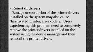 Steps for Brother Printer not activated error code 41