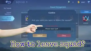 How to leave your squad in Mobile Legend