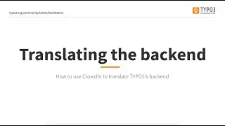 Translating TYPO3's backend interface using Crowdin