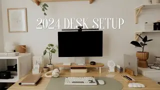 2024 Cozy Productive Desk Tour | productive + aesthetic