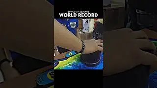 Single 3x3 cube world record solve in 4.74 sec #viral #rubikscube #shorts