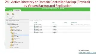 Veeam Advance Training | 24 - Active Directory or Domain Controller Backup Physical by Veeam Backup