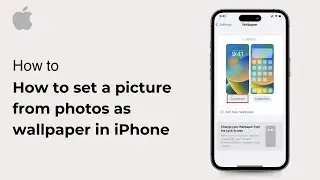 How to set a picture from photos as wallpaper in iPhone ( iOS ) 2024