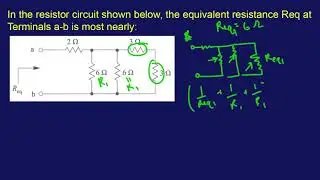 FE Mechanical Exam Practice Problem #21: "In the resistor circuit shown below, the equivalent..."