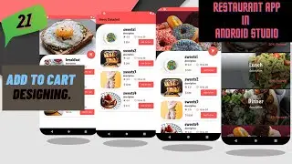 Add to cart Android Studio | Add To Cart Design UI |  Restaurant App Android Studio | Java