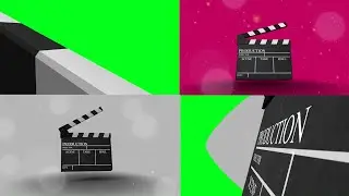 Clapperboard Transition | Film Clapper Transition Green Screen | Graphics & Animation