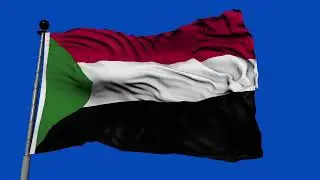 🚩Sudan  Flag Waving | GREEN SCREEN & CHROMA MATTE🚩