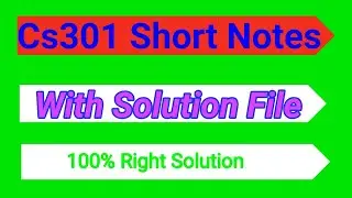 Cs301 Short Notes For Final term 23 to 45