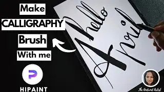 How to make Calligraphy Brush in Hipaint | create custom brush in hipaint