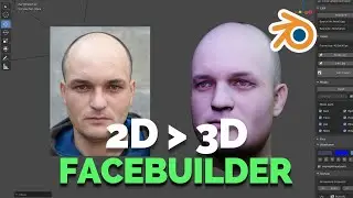 2D TO 3D FACE-BUILDER IN BLENDER!