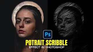 How to create a stunning portrait scribble sketch in Photoshop | #photoshop