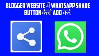 How to add whatsapp share button on blogger