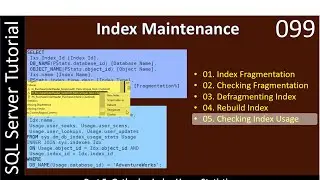 Maintain Index | Part 5 - Getting index usage Statistics | SSMS TSQL Tutorial #99