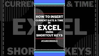 How to insert current date & time in Excel using shortcut keys  | #WillntrixShorts #Shorts