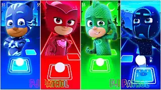 CatBoy 🆚 Night Ninja 🆚 Owlette 🆚 Gekko - PJ Masks 🎶 Tiles Hop EDM Rush