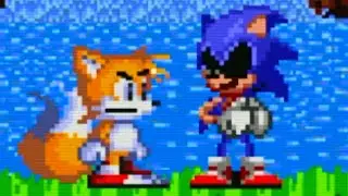 Tails hitting Sonic.exe with the 🤨