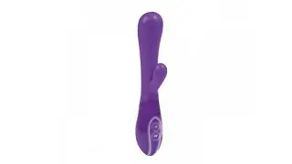 716770076915 Перезаряжаемый вибратор с двумя моторами / Body & Soul Kiss Rubbit Vibrator - Purple