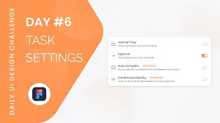 Day 6: Designing a Task Settings UI | 100 Days of UI Design Challenge | Daily UI 04 | Figma | UI UX