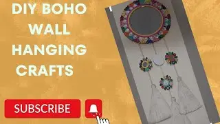 Boho wall Decor Easy Diy/Wall Decor From Wooden Blocks/Wall hanging craft ideas/Handmade Things