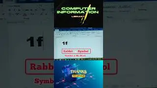 Rabbit 🐇 symbol in Ms word #computerinformationlibrary  #stockmarket #shortcutkeys #trading
