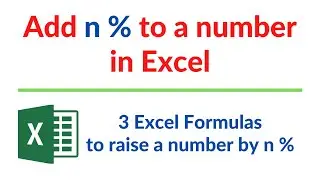 Excel Formula to add n Percentage to a number