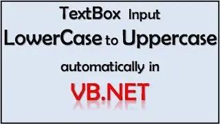 How to convert text from lowercase to uppercase in vb.net